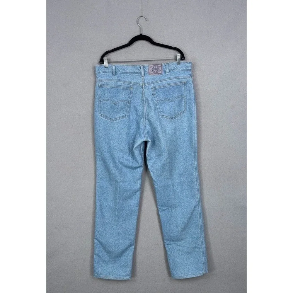 Vintage Levis Jeans Men 38x34 Light Wash Blue Solid Denim Silver Medal 90s